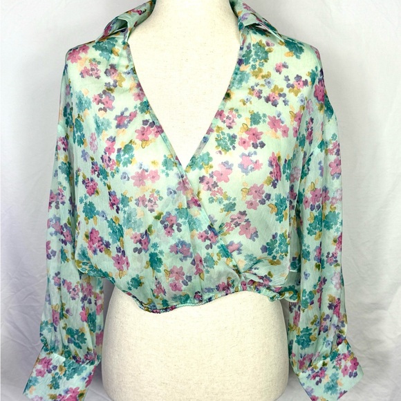 Zara Multicolor Floral Blouse - Picture 1 of 5